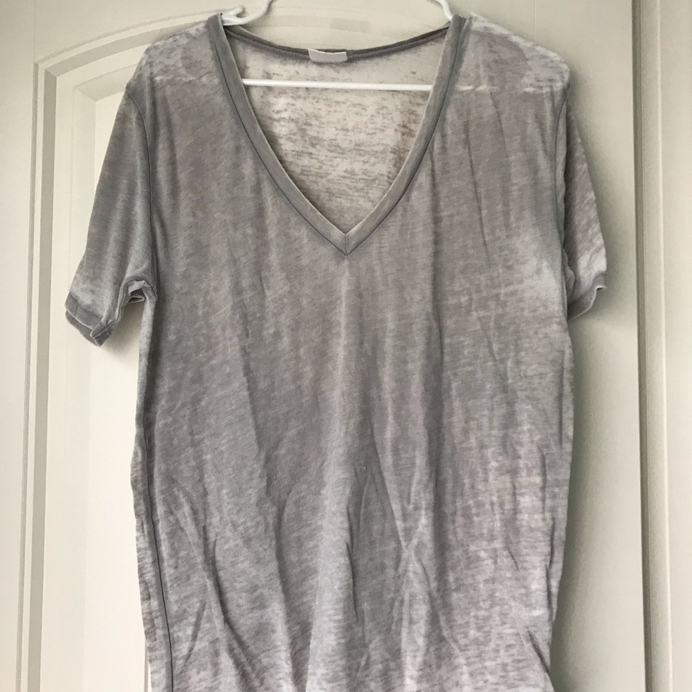 gray v neck
